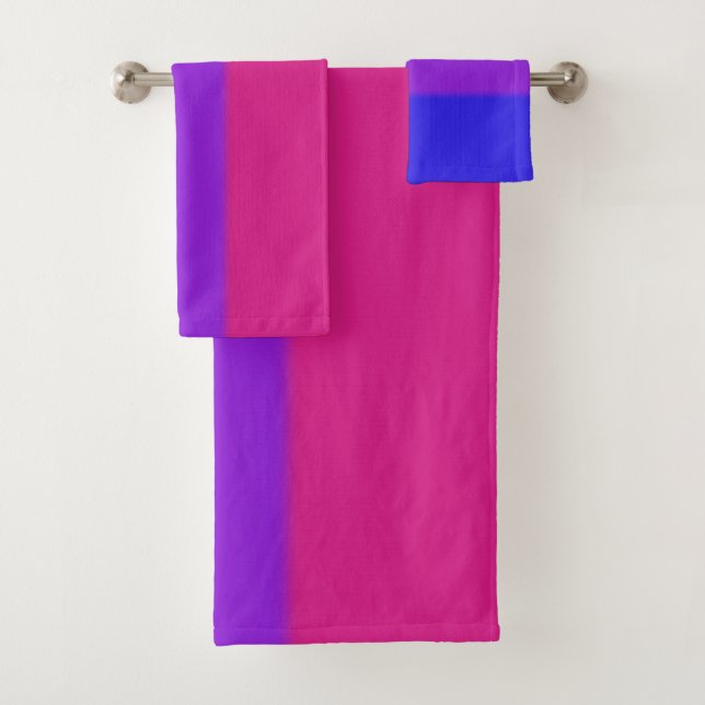 Falln Bisexual Pride Flag Bath Towel Set (Insitu)