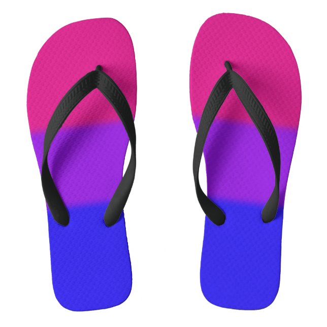 Falln Bisexual Pride Flag Flip Flops (Footbed)