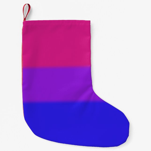 Falln Bisexual Pride Flag Small Christmas Stocking (Front)