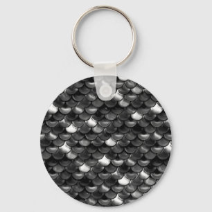 Falln Black and White Scales Key Ring