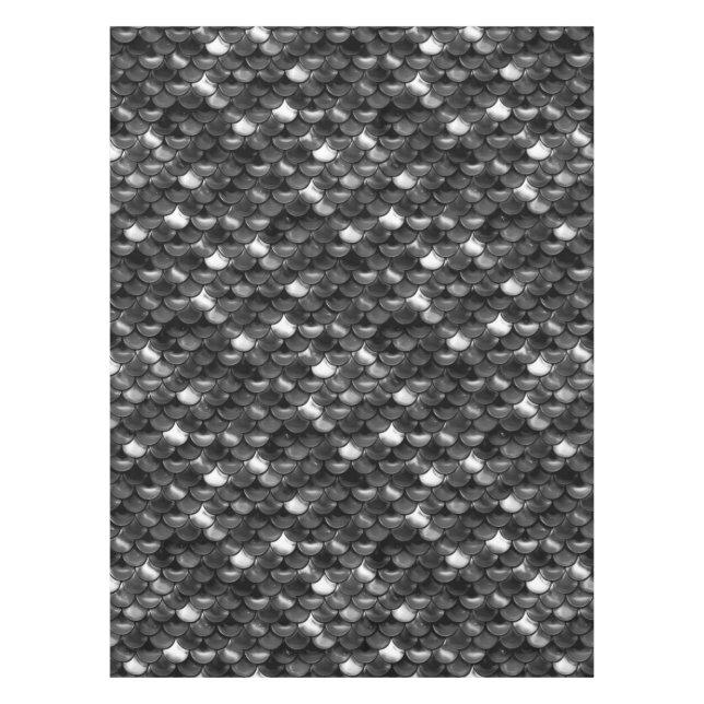Falln Black and White Scales Tablecloth (Front)