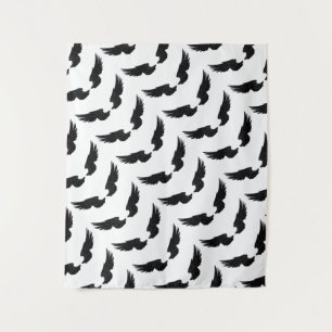 Falln Black Angel Wings Tapestry