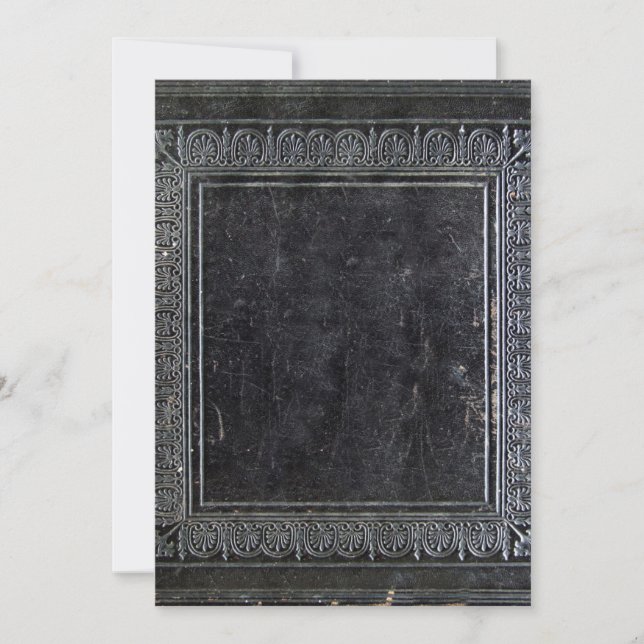 Falln Black Antique Book Invitation (Front)