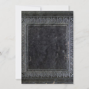 Falln Black Antique Book Invitation
