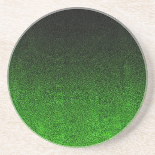 Falln Black & Green Glitter Gradient Coaster