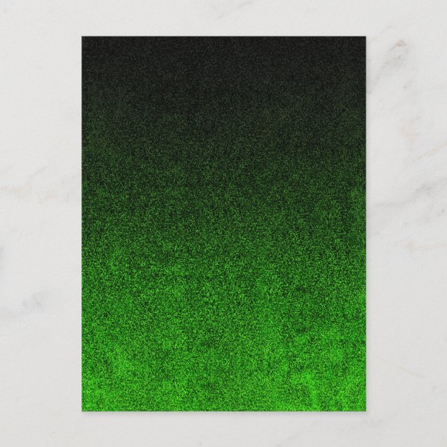 Falln Black & Green Glitter Gradient Postcard (Front)