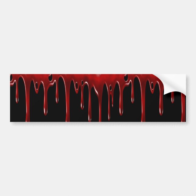 Falln Blood Drips Black Bumper Sticker (Front)