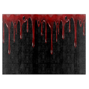 Falln Blood Drips Black Cutting Board