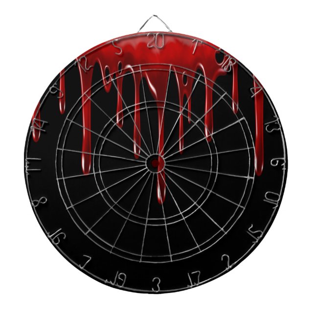 Falln Blood Drips Black Dartboard (Front)