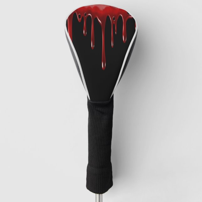 Falln Blood Drips Black Golf Head Cover (Front)