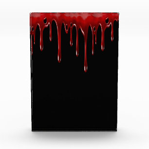 Falln Blood Drips Black Photo Block