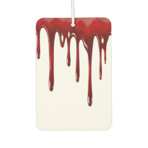 Falln Blood Drips White Car Air Freshener