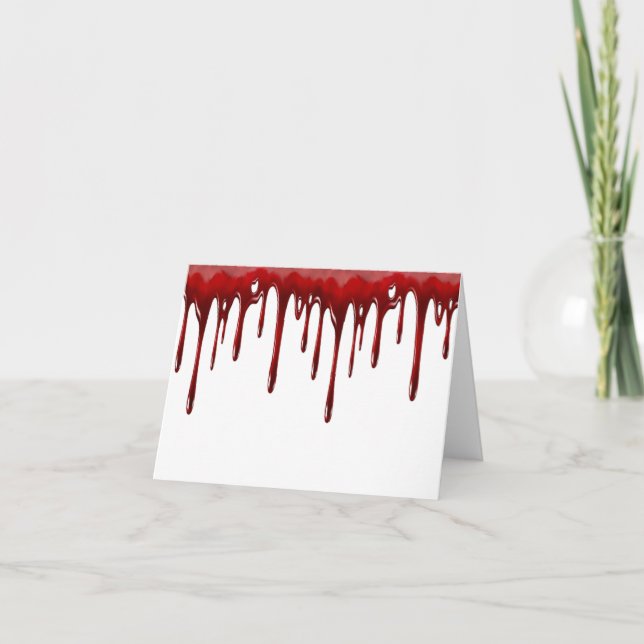 Falln Blood Drips White Card (Front)