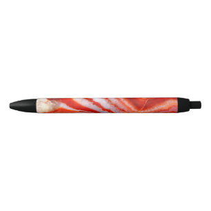 Falln Blood Orange Agate. Black Ink Pen
