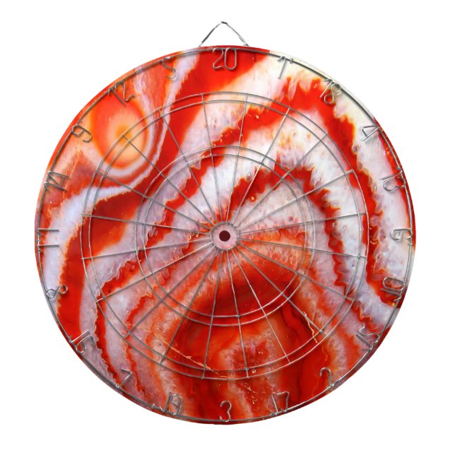 Falln Blood Orange Agate. Dartboard (Front)
