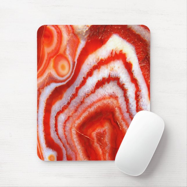 Falln Blood Orange Agate. Mouse Mat (With Mouse)