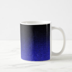 Falln Blue & Black Glitter Gradient Coffee Mug