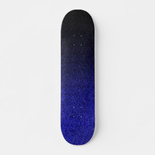 Falln Blue & Black Glitter Gradient Skateboard