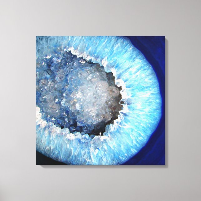 Falln Blue Crystal Geode Canvas Print (Front)