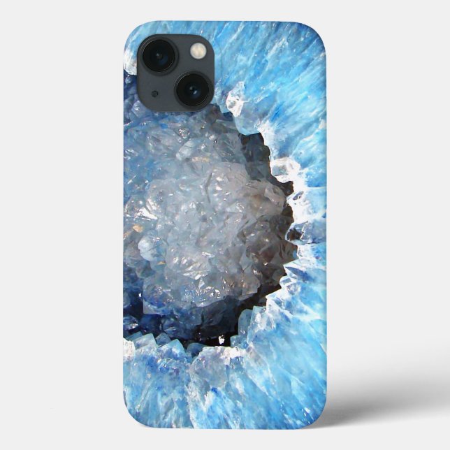 Falln Blue Crystal Geode Case-Mate iPhone Case (Back)