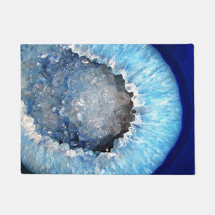 Falln Blue Crystal Geode Doormat