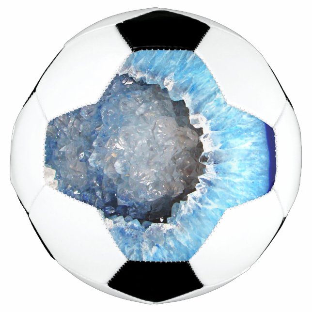 Falln Blue Crystal Geode Football (Front)