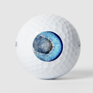 Falln Blue Crystal Geode Golf Balls