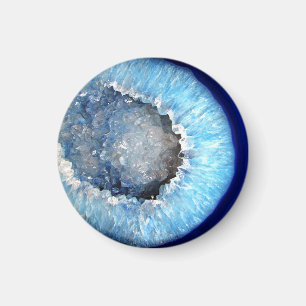 Falln Blue Crystal Geode Magnet