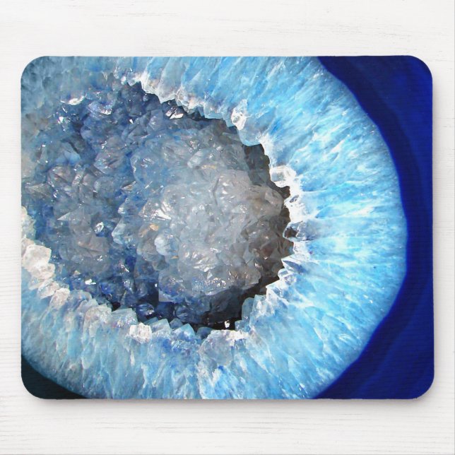 Falln Blue Crystal Geode Mouse Mat (Front)