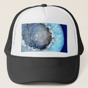 Falln Blue Crystal Geode Trucker Hat