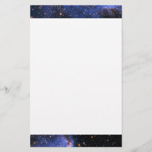Falln Blue Embrionic Starfield Stationery