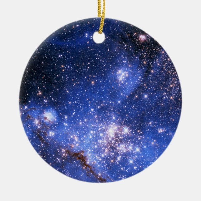 Falln Blue Embrionic Stars Ceramic Tree Decoration (Front)