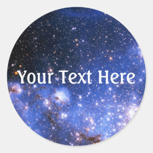 Falln Blue Embrionic Stars Classic Round Sticker