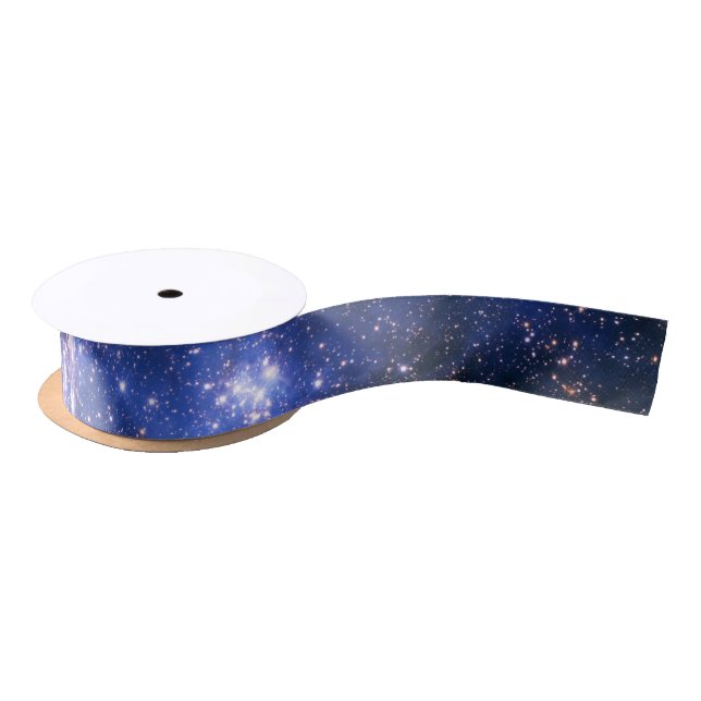 Falln Blue Embrionic Stars Satin Ribbon (Spool)