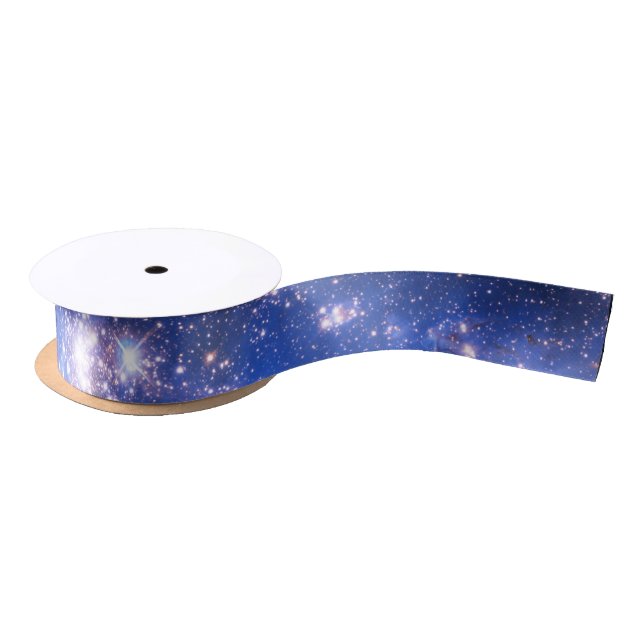 Falln Blue Embrionic Stars Satin Ribbon (Spool)
