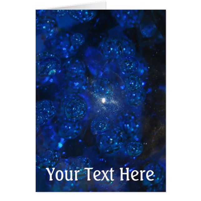 Falln Blue Glass Bubbles (Front)