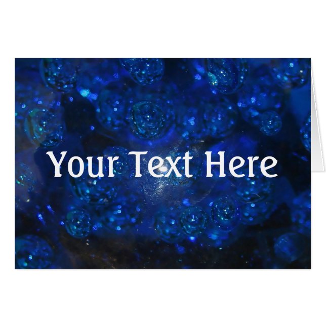 Falln Blue Glass Bubbles (Front Horizontal)