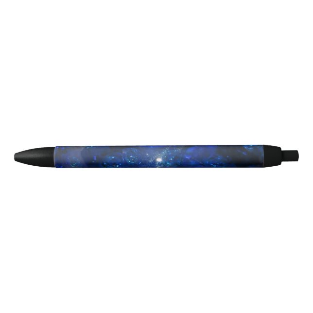 Falln Blue Glass Bubbles Black Ink Pen (Front)