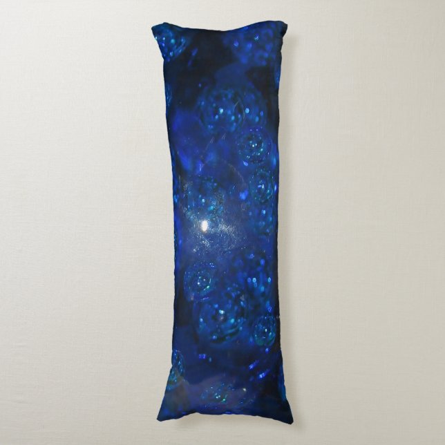 Falln Blue Glass Bubbles Body Cushion (Front Vertical)