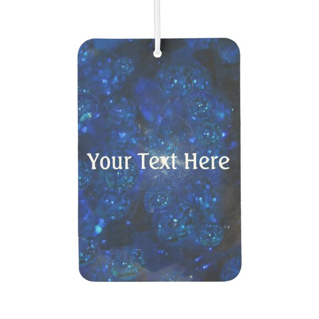Falln Blue Glass Bubbles Car Air Freshener (Front)