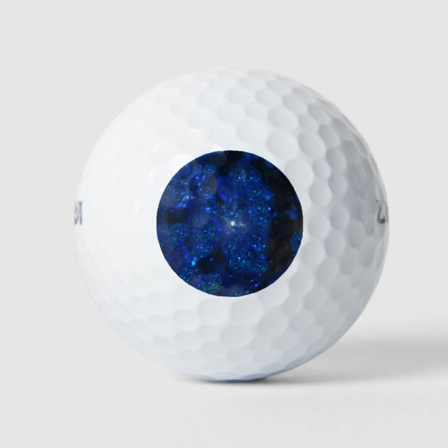 Falln Blue Glass Bubbles Golf Balls (Front)