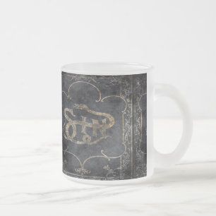 Falln Book of Sin Frosted Glass Coffee Mug