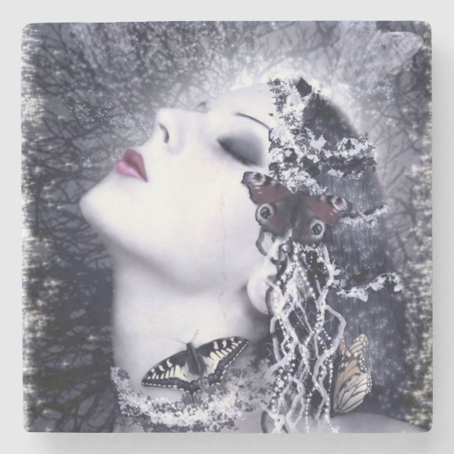 Falln Butterfly Stone Coaster (Front)