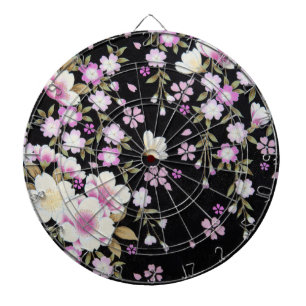 Falln Cascading Pink Flowers Dartboard