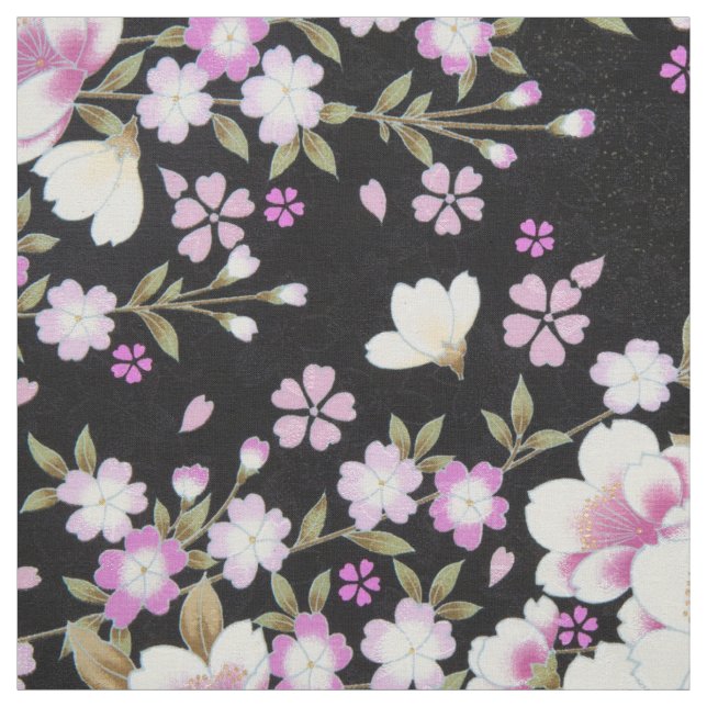 Falln Cascading Pink Flowers Fabric (Swatch)