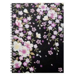 Falln Cascading Pink Flowers Notebook