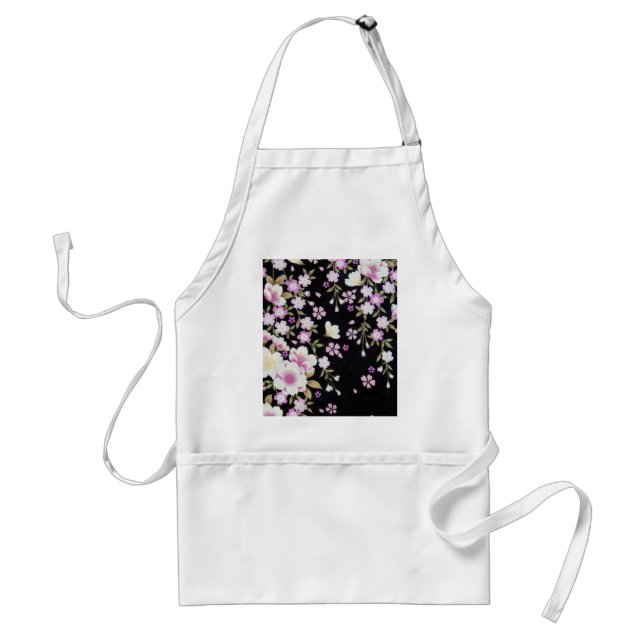 Falln Cascading Pink Flowers Standard Apron (Front)