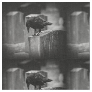 Falln Cemetery Crow Fabric