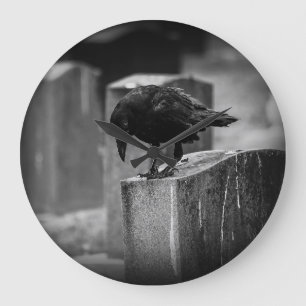 Falln Cemetery Crow Large Clock