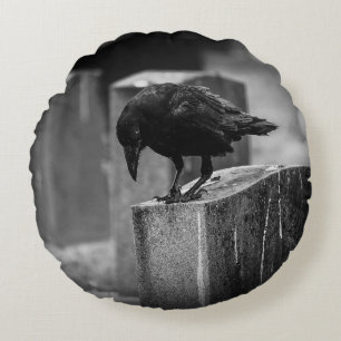 Falln Cemetery Crow Round Cushion